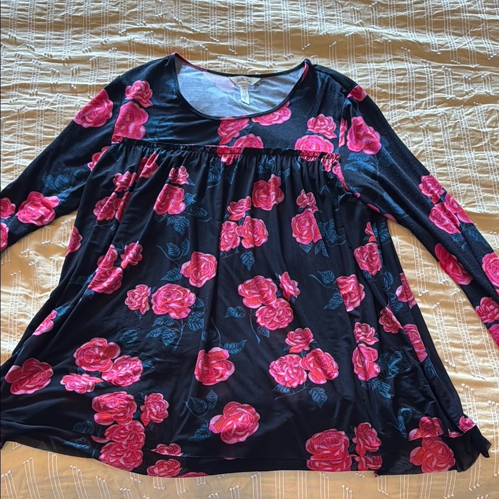 Matilda Jane Black and Pink Floral Tunic